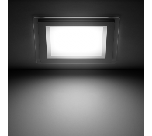 Светильник светодиодный встраиваемый квадратный с декоративным стеклом 18W 4000K 1/20  948111218  Gauss