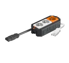 Рамка 3-модульная с розетками 2 белые, 1 оранжевая, 16А, 250В, 2К+З, штекер WINSTA MIDI  7404609  OBO Bettermann