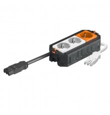 Рамка 3-модульная с розетками 2 белые, 1 оранжевая, 16А, 250В, 2К+З, штекер WINSTA MIDI  7404609  OBO Bettermann