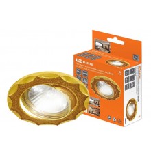 Светильник точечный встраиваемый под лампу поворотный СВ 02-07 MR16 50Вт G5.3 золотой блеск/золото  SQ0359-0040  TDM