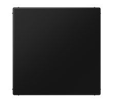 Крышка без отверстий (фиксация защёлкиванием), с суппортом; термопласт; черный матовый  LS994BSWM  Jung