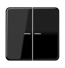 Клавиши для сдвоенных выключателей с подсветкой; черные  CD595KO5SW  Jung