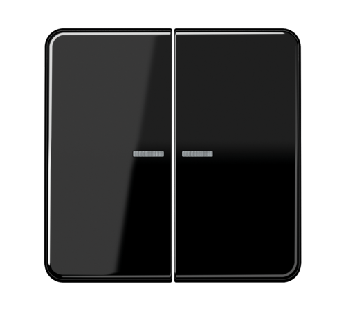 Клавиши для сдвоенных выключателей с подсветкой; черные  CD595KO5SW  Jung