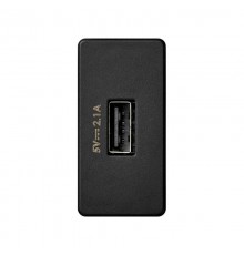 Зарядное устройство USB узкое 2.1А 230В цвета графит S27  2701097-038  Simon