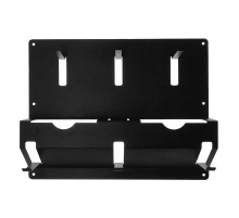 Держатель для угловых шлифмашинок и отрезных дисков, настенный, с крючками, черный  38-0665  REXANT