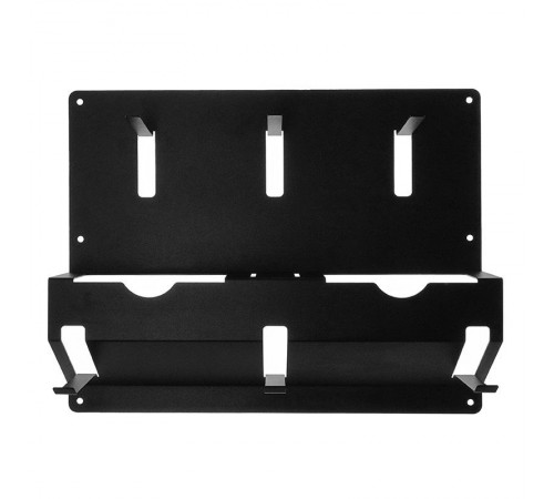 Держатель для угловых шлифмашинок и отрезных дисков, настенный, с крючками, черный  38-0665  REXANT