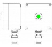Ex пост управления из алюминия; 1Ex d e IIC T5 Gb X IP66; Ex tb IIIBT95CDb X; Кнопка Зеленая, 1NC/1NO -1 шт.; B: ввод D5,5-13мм поднебронированный каб
