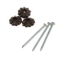 Гвоздь с декор. шляпкой (темно-коричневая) (80 шт) - пакет   106221  Tech-KREP