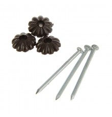 Гвоздь с декор. шляпкой (темно-коричневая) (80 шт) - пакет   106221  Tech-KREP