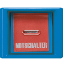 Клавиша с прозрачной крышкой для всех встраиваемых выключателей и кнопок; синяя  AS561GLBL  Jung