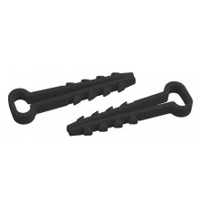 Дюбель-хомут для плоского кабеля 5-10мм черный (100шт.) (50/1400)  Б0050790  ЭРА