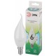 Лампа светодиодная  GREEN LINE LED BXS-6W-840-E14 GL E14 6 Вт свеча на ветру яркий белый свет  Б0067131  ЭРА