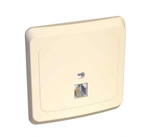 Этюд Кремовый С/У Розетка телефонная 1-ая  TELC-001K  SE