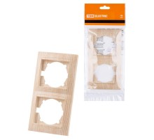 Рамка 2-х постовая вертикальная сосна "Лама"  SQ1815-0333  TDM