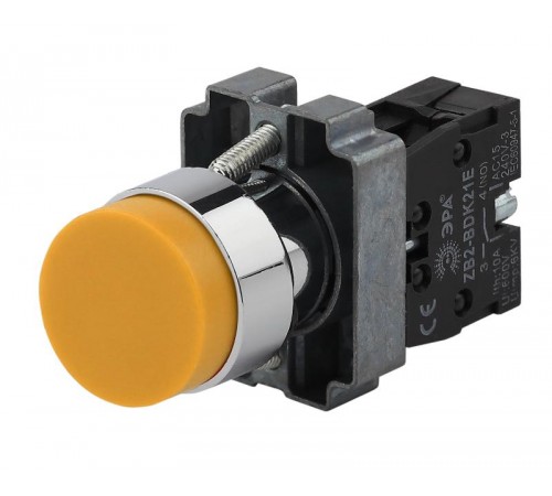 Кнопка управления LAY5-BL51 без подсветки желтая 1з (20/200/6000)  Б0045674  ЭРА