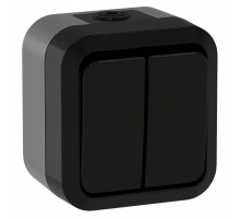 TORS Выключ. двухкл. прох. 10А IP55 TS125 графит  TS-V22-0-10-55-K53  IEK