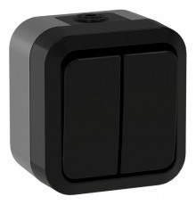 TORS Выключ. двухкл. прох. 10А IP55 TS125 графит  TS-V22-0-10-55-K53  IEK