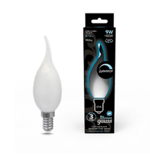Лампа светодиодная Filament Свеча на ветру 9W 610lm 4100К Е14 milky диммируемая LED 1/10/50  104201209-D  Gauss