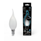 Лампа светодиодная Filament Свеча на ветру 9W 610lm 4100К Е14 milky диммируемая LED 1/10/50  104201209-D  Gauss