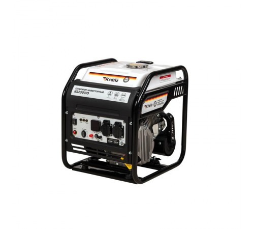 Генератор инверторный KR2500IO, 2,5кВт, 230В, 7л, открытый корпус, ручной старт  KR-16-1142  Kranz