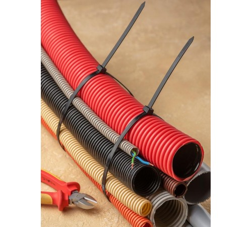 Хомут P6.6 стандартный (ч), 8.8x610 (100шт) FlexLock PROxima  plc-fl-ctsb-8.8x610  EKF