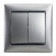 Valena Алюминий Выключатель 2-х клавишный  770105  Legrand