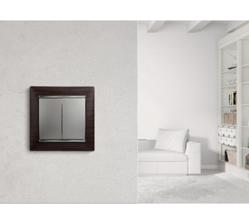 Valena Алюминий Выключатель 2-х клавишный  770105  Legrand