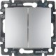 Valena Алюминий Выключатель 2-х клавишный  770105  Legrand
