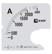 Шкала сменная для A721 2000/5А-1,5 EKF PROxima  s-a721-2000  EKF