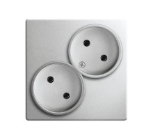 Розетка двойная без заземления 2x2Р 16A 250В цвета алюминий S24 Harmonie  2450457-033  Simon