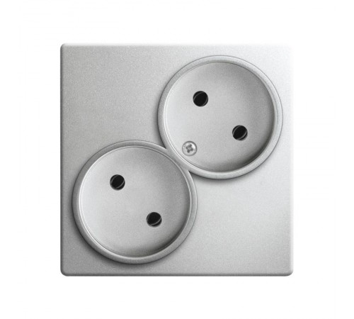 Розетка двойная без заземления 2x2Р 16A 250В цвета алюминий S24 Harmonie  2450457-033  Simon