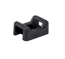 Площадка под хомуты (22x16) с монтажным отверстием М4 чёрная (100шт.) PROxima  pmo-22-16-b  EKF