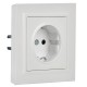 BRITE Розетка с заземлением со шторками 16А в сборе РСР14-1-0-БрБ белый   BR-R14-16-K01-F  IEK