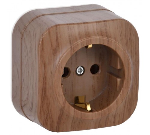 РС20-3-ХД Розет. 1-ая с з/к о/у 16А GLORY дуб  ERH11-K24-16  IEK