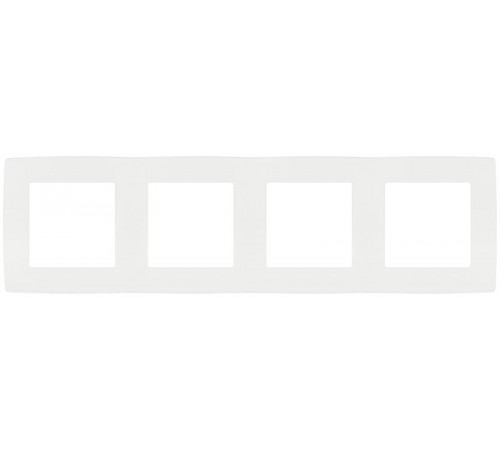 Рамка для розеток и выключателей ЭРА Серия 12 12-5004-01М на 4 поста, белый матовый   Б0065740  ЭРА
