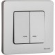 Inspiria Алюминий Выключатель 2-клавишный с подсветкой С/У без рамки  673632  Legrand