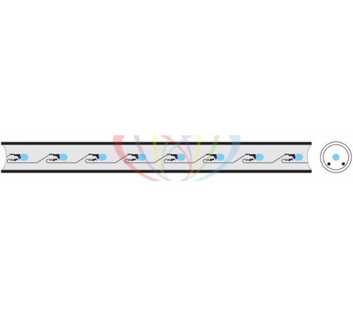 Дюралайт LED, эффект мерцания (2W) - белый, 36 LED/м, бухта 100м  121-255  NEON-NIGHT