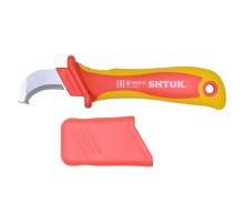 Нож для снятия изоляции с пяткой 1000В VDE, SHTOK  376546  КЭАЗ