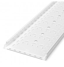 Лоток перфорированный Стандарт 400х50х3000 (1,0 мм) RAL 9003 (6 м/уп)  PR16.10333  Промрукав