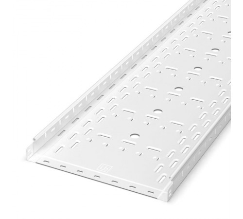 Лоток перфорированный Стандарт 400х50х3000 (1,0 мм) RAL 9003 (6 м/уп)  PR16.10333  Промрукав