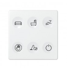 Сенсорный 6-кл выключатель с тематической маркировкой Т1, белый  8000663-030  Simon