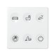 Сенсорный 6-кл выключатель с тематической маркировкой Т1, белый  8000663-030  Simon