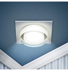 Светильник встраиваемый декоративный DK108 WH MR16 GU5.3 белый  Б0058398  ЭРА