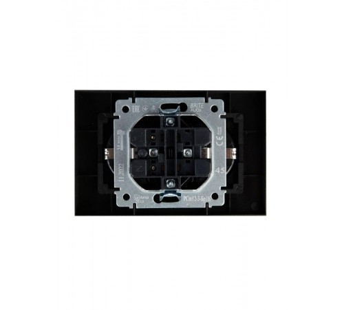 BRITE Розетка 2-ая с заземлением со шторками 16А в сборе РСш12-3-БрТБ темная бронза  BR-R24-16-K45-F  IEK