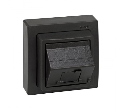 Simon 73 Адаптер для 1 коннектора RJ45 (KEYSTONE, AMP, Brand-Rex, KRONE), наклонное подключение, S73 Loft, гр  73085-62  Simon