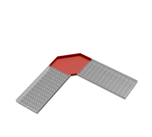 Угол горизонтальный 90 гр. 80х600 мм "ПЛЮС" HD  GLplus90-80-600 HD   КМ-профиль