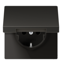 Штепсельная розетка SCHUKO 16A 250V~ с защитой от детей и откидной крышкой; антрацит  AL1520KIKLAN  Jung