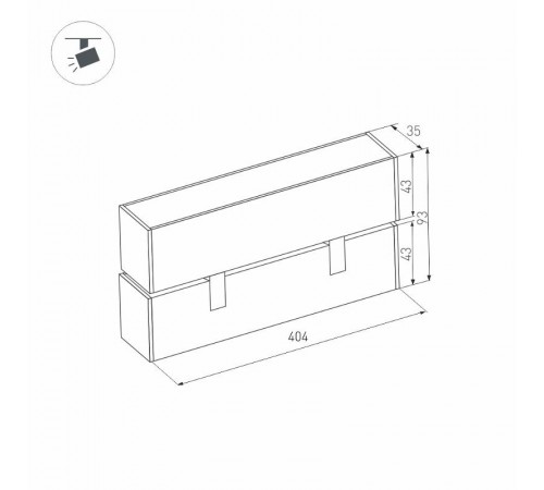 Светильник MAG-FLAT-FOLD-45-S405-12W Warm3000 (BK, 100 deg, 24V)  026991  Arlight