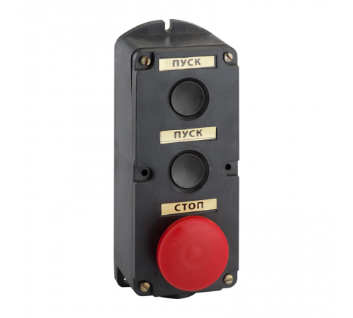 Пост кнопочный ПКЕ 212-3-У3-IP40 (красный гриб)   150751  КЭАЗ