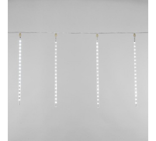 Гирлянда "Тающие сосульки" светодиодная, 8шт х 50см, шаг 40см, 24 В (с трансформатором) белые светодиоды  256-313-6  NEON-NIGHT